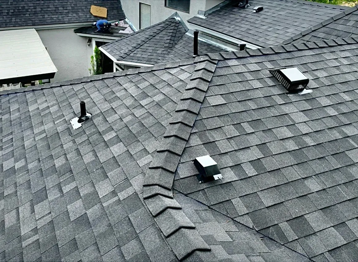 A roof replacement underway on a Central Texas home