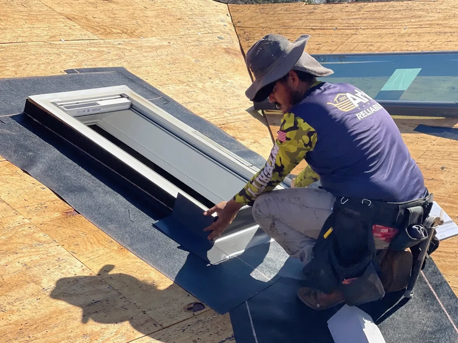 Ark Roofer VELUX Certified Installer team on a Central Texas project