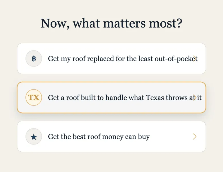 ArkBuild asks what matters most about your new roof