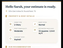 Sample ArkBuild roof report