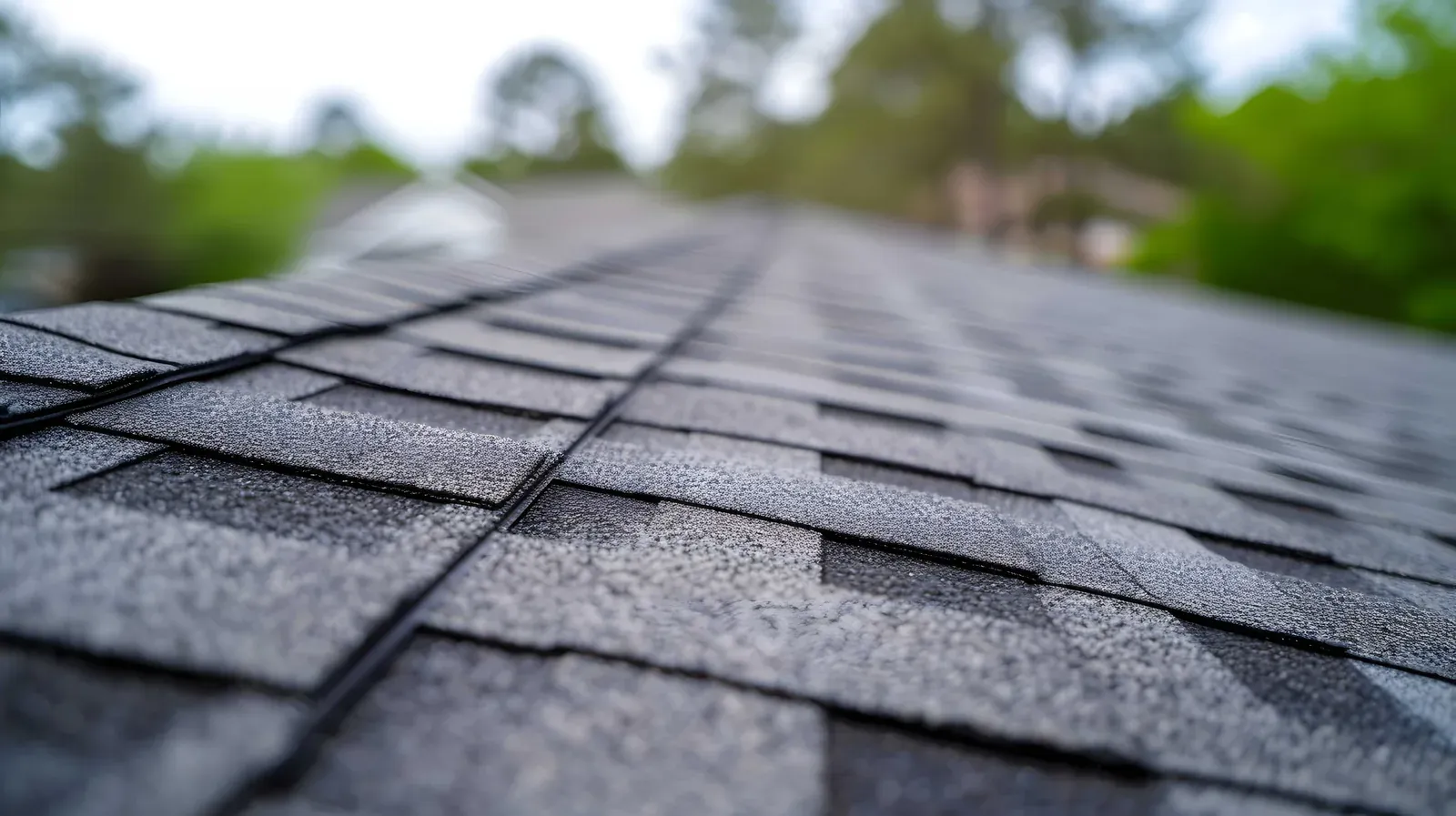 Synthetic shake-style roof closeup