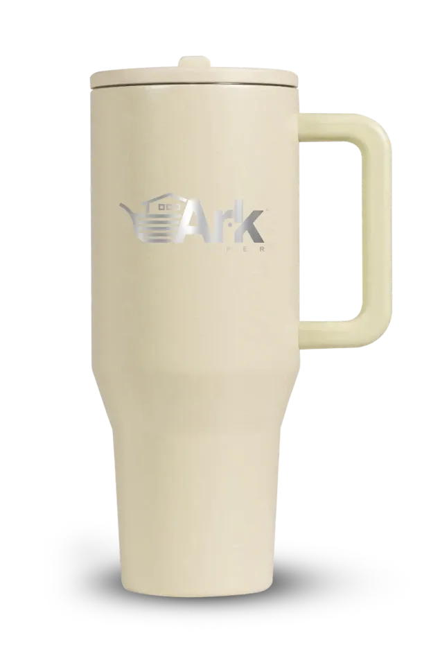Beige 40oz Ark Roofer tumbler