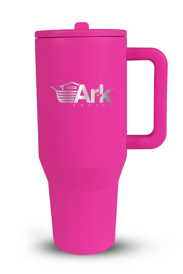 Pink 40oz Ark Roofer tumbler