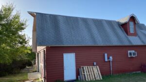 Gambrel roof with 3 tab shingles
