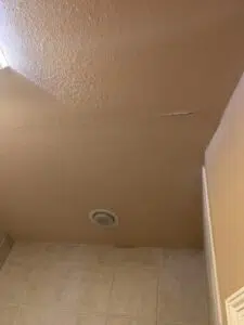 Water damage on ceiling