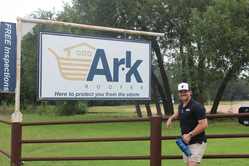 Ark Roofer founder Luke Secora outside the Georgetown office on Hwy 29